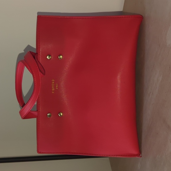 Fire Engine Red Tote Bag Fibreno Dieci - Picture 5 of 11